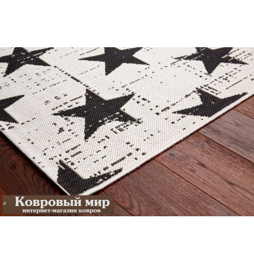 Ковер черно-белый Essenza 48648 960 