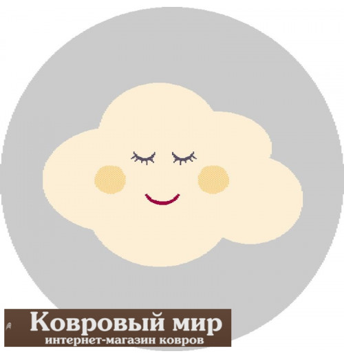 Ковер Funky Top Round Clo grey 
