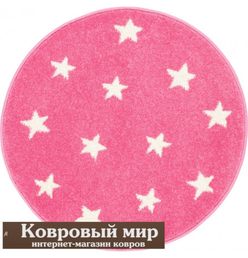 Ковер Round Starf, розовый детский, машинной работы 
