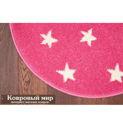 Ковер Round Starf, розовый детский, машинной работы 