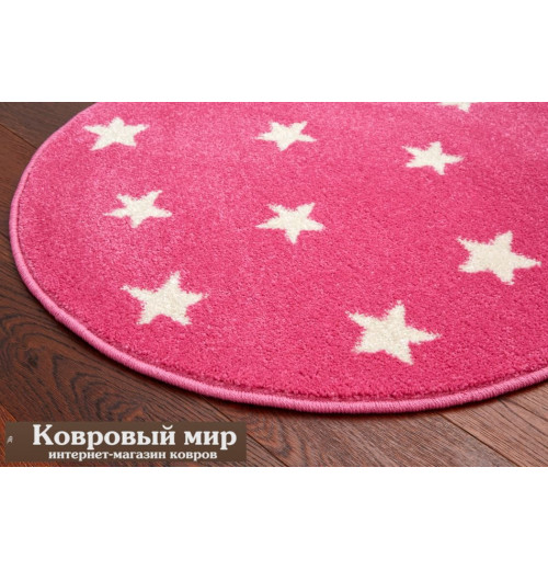 Ковер Round Starf, розовый детский, машинной работы 