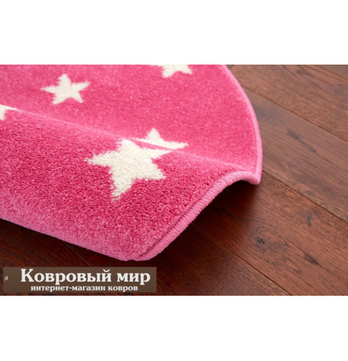 Ковер Round Starf, розовый детский, машинной работы 