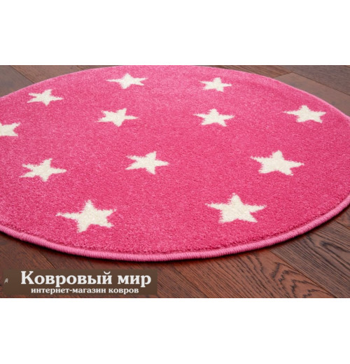 Ковер Round Starf, розовый детский, машинной работы 