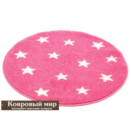 Ковер Round Starf, розовый детский, машинной работы 