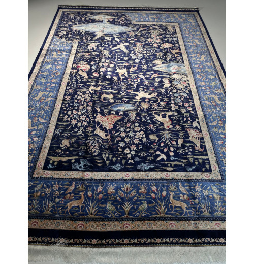 Ковер BUKHARA 5451 DARK BLUE, шелковый NAVY BLUE шелк 