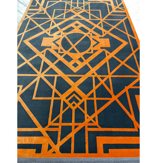 Ковер ELEGANT VIP 2809 COAL GRAY/ORANGE 