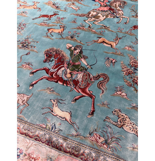 Ковер BUKHARA 5678 NAVY BLUE PINK, шелк 