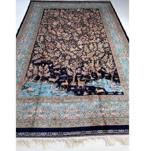 Ковер BUKHARA 5438 DARK BLUE, шелковый MAVY BLUE, шелк 