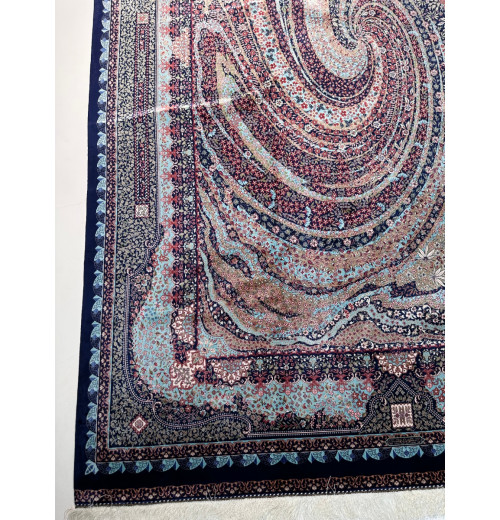 Ковер BUKHARA 5543 DARK BLUE, шелковый DARK BLUE, шелк 