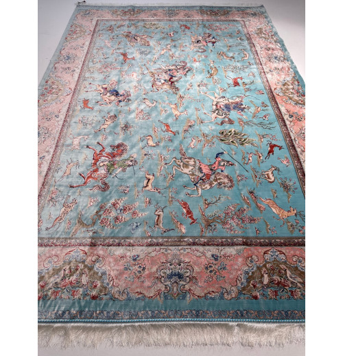 Ковер BUKHARA 5678 NAVY BLUE PINK, шелк 