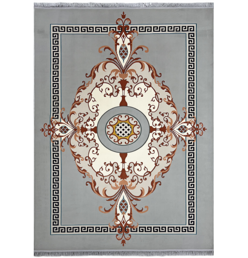 Ковер ASHRAFI LUX 1502 SILVER/PINK 