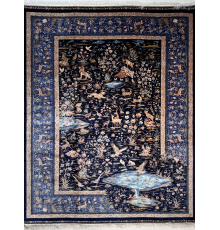 Ковер BUKHARA 5451 DARK BLUE, шелковый  NAVY BLUE шелк