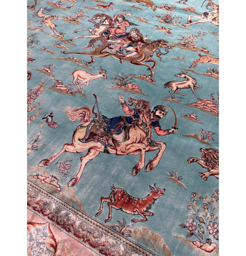 Ковер BUKHARA 5678 NAVY BLUE PINK, шелк 