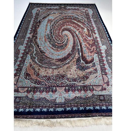 Ковер BUKHARA 5543 DARK BLUE, шелковый DARK BLUE, шелк 