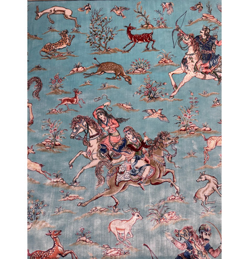 Ковер BUKHARA 5678 NAVY BLUE PINK, шелк 