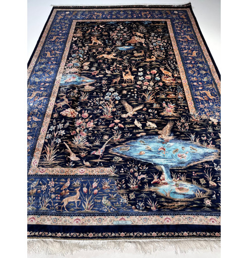 Ковер BUKHARA 5451 DARK BLUE, шелковый NAVY BLUE шелк 