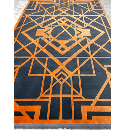 Ковер ELEGANT VIP 2809 COAL GRAY/ORANGE 