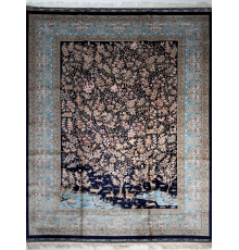 Ковер BUKHARA 5438 DARK BLUE, шелковый MAVY BLUE, шелк