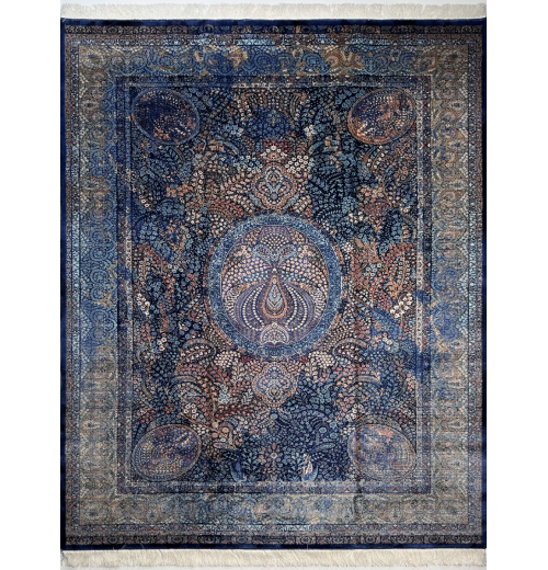 Ковер BUKHARA 5423 DARK BLUE, шелковый MAVY BLUE, шелк 