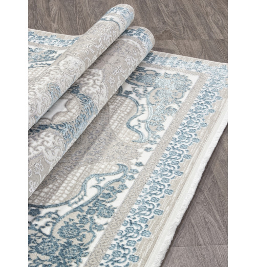 Ковер ALFANI Q010A BLUE FDY / CREAM SHRINK Прямоугольник 