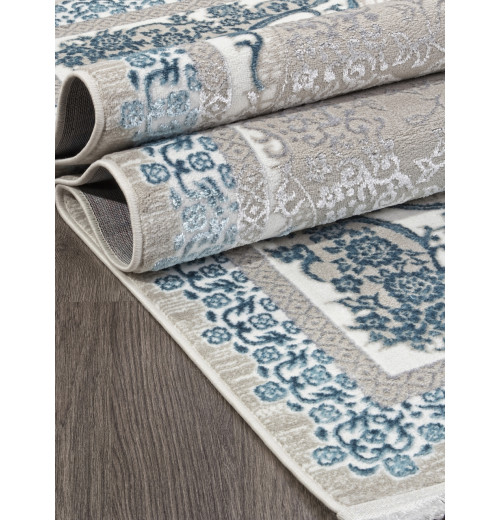 Ковер ALFANI Q010A BLUE FDY / CREAM SHRINK Прямоугольник 