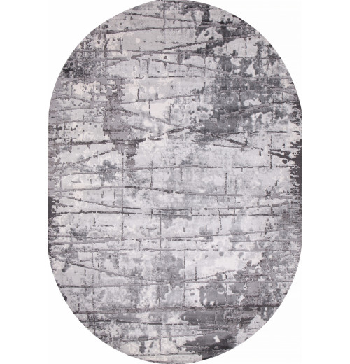 Ковер ARMINA 03752A GREY / GREY Овал синтетический 