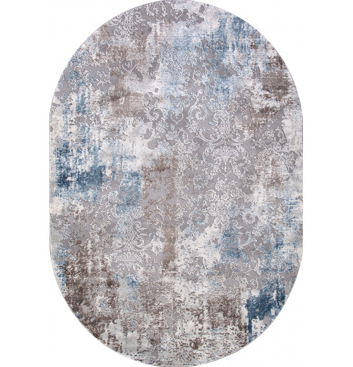 Ковер ARMINA 03853A BLUE / BLUE Овал 
