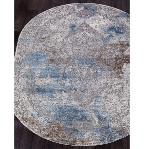Ковер ARMINA 03879A BLUE / BLUE Овал 