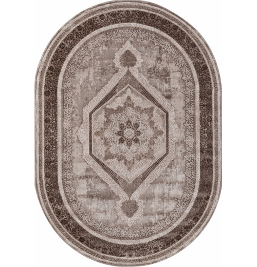 Ковер ARMINA 04037A BROWN / BROWN Овал 