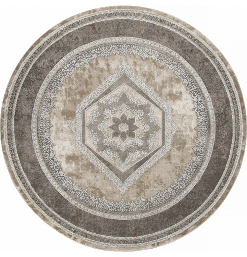 Ковер ARMINA 04037C GREY / BROWN Круг 