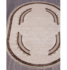 Ковер ARMINA 04048B DARK BROWN Овал