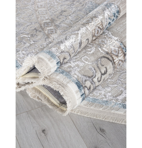 Ковер EFSAN L279A CREAM SHRINK / BLUE FDY в стиле лофт 