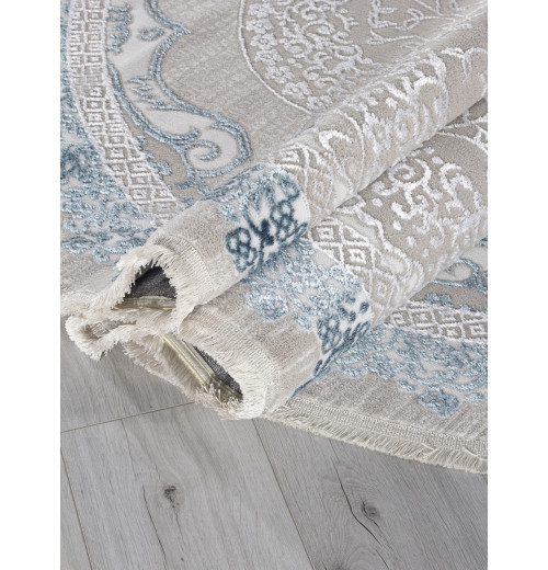 Ковер EFSAN Q010A CREAM SHRINK / BLUE FDY в стиле лофт 
