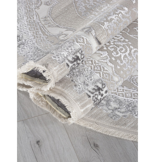 Ковер EFSAN Q010A CREAM SHRINK / GREY FDY Овал 