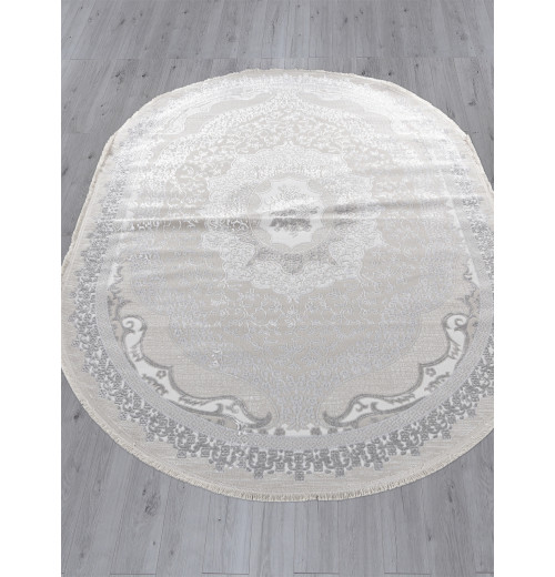 Ковер EFSAN Q010A CREAM SHRINK / GREY FDY Овал 