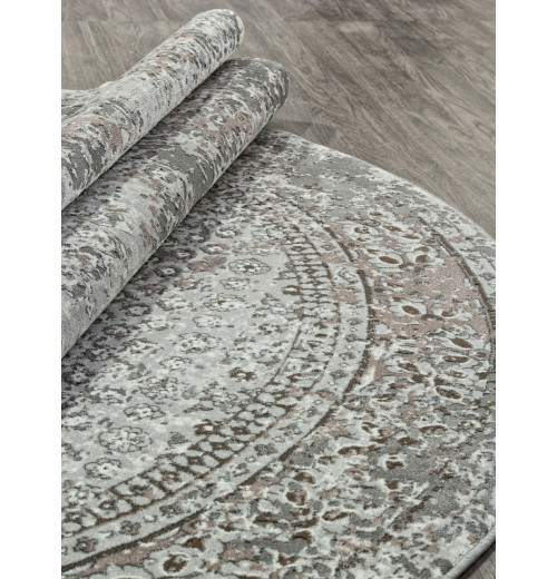 Ковер GRAFF F240 GRAY-BEIGE Овал 