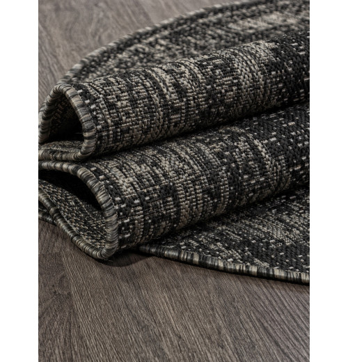 Ковер KAIR s129 BLACK-GRAY Овал 