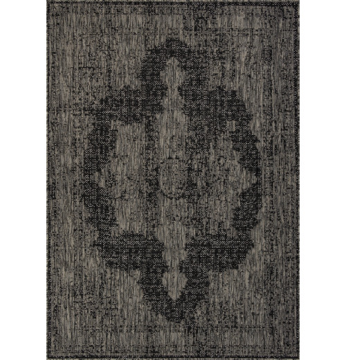 Ковер KAIR s129 BLACK-GRAY Прямоугольник, палас 