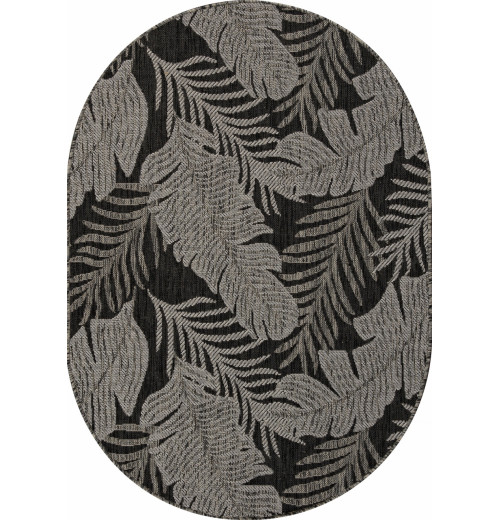 Ковер KAIR S132 BLACK-GRAY Овал 