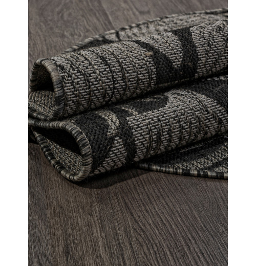 Ковер KAIR S132 BLACK-GRAY Овал 