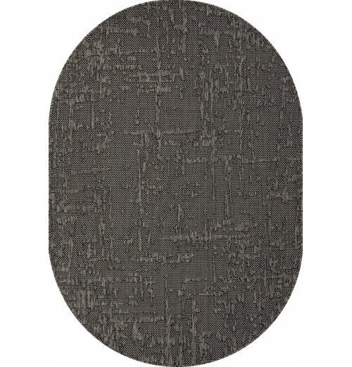 Ковер KAIR S136 BLACK-GRAY Овал 