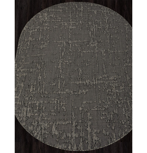 Ковер KAIR S136 BLACK-GRAY Овал 