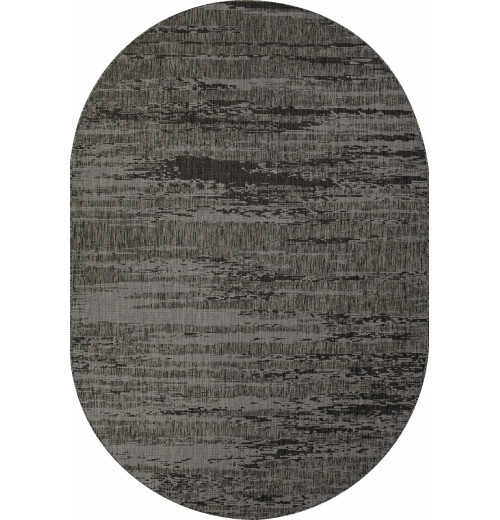 Ковер KAIR S143 BLACK-GRAY Овал 