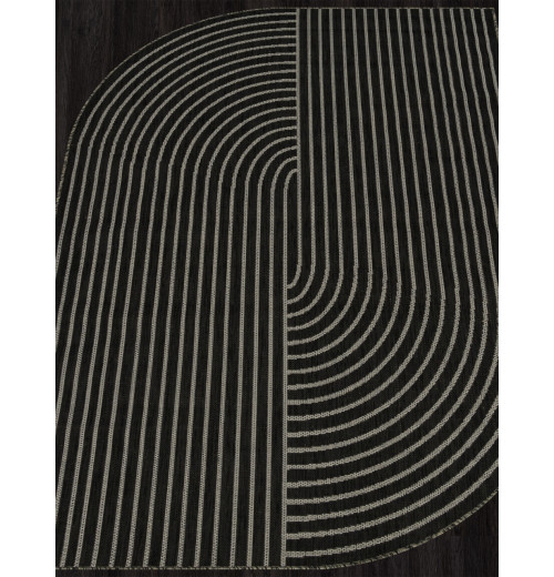 Ковер KAIR S149 BLACK-GRAY Фигурная 