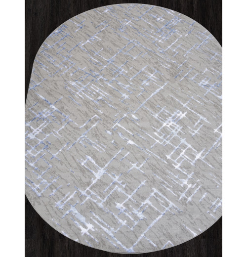 Ковер LIMAN F164 GRAY-BLUE Овал 