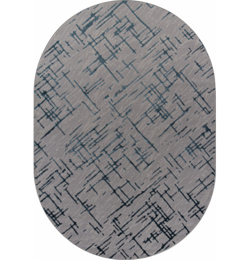 Ковер LIMAN F164 GRAY-D.BLUE Овал 