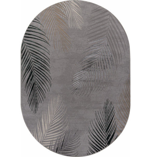 Ковер LIMAN F167 GRAY-D.GREEN Овал 