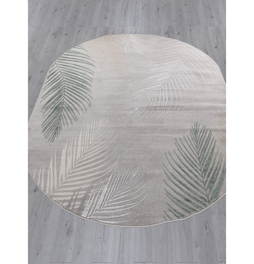 Ковер LIMAN F167 GRAY-D.GREEN Овал 