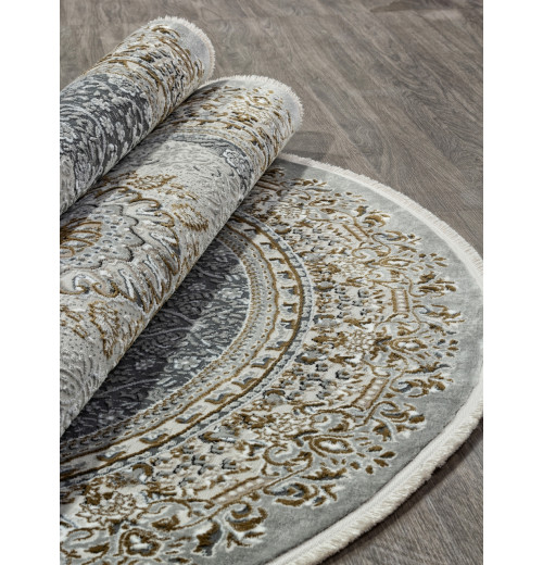Ковер MIRAY O1464 096 GREY Овал 