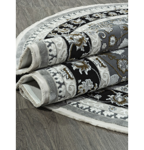 Ковер MIRAY O1467 090 BLACK Овал 